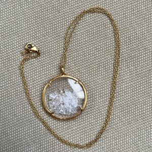 Catherine Weitzman gold vermeil and crystal shaker necklace